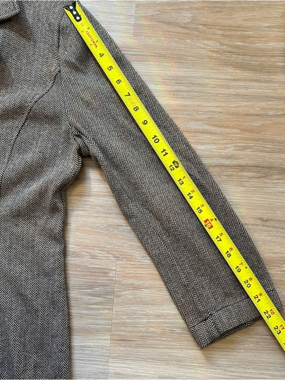 Vintage Burberrys London Herringbone Sweater Blazer Size 42 us 10 - 12 brown - Picture 9 of 11